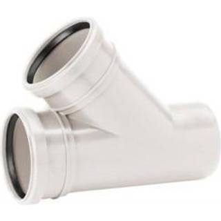 Uponor Decibel grenrør 75/50 mm 45° med 2 muffer