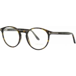 TOM FORD Unisex FT5524 52 Optiske stel Acetat Dark Havana Rund Normal