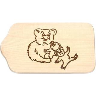 Biogan Smørebræt Med Bjørne Mor 13x23 cm Bøg (1 stk)