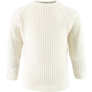 Naturfarvet bluse i tyk heavy uld