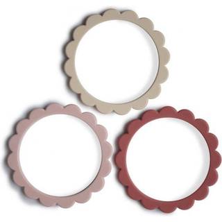 Mushie Blomster Bidering (Steel/Dove Gray/Stone) - 3 stk.