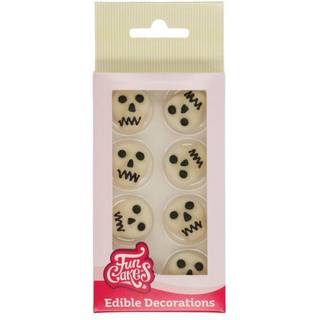 Sukker Dekorationer Skulls - 8 stk. FunCakes - BEDST FØR 05/25