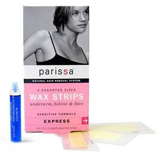 Parissa natural hair removal system 3 assorted sizes wax strips 24 stk.