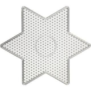Creotime Transparent Stjerne Perleplade - 15x15cm