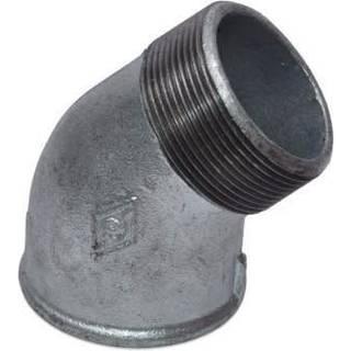 Vinkel 3/8'' 45gr muf/nip galv