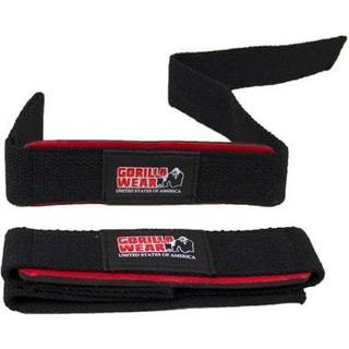 Padded Lifting Straps, black/red, Gorilla Wear