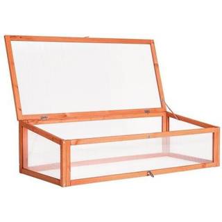 Drivhus til højbed 115x53x34cm - brun