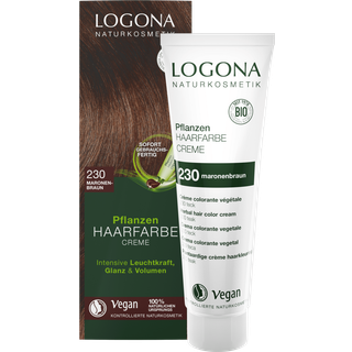 Logona Hårpleje Hair Colour Plantehårfarve Creme Kastaniebrun 150 ml (833,00 kr / 1 l) - 150 ml