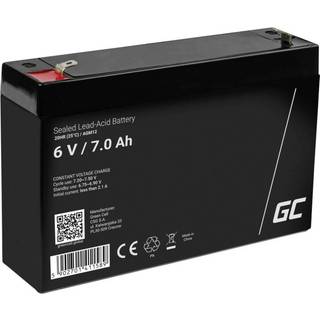 Green Cell AGM VRLA 6V 7Ah vedligeholdelsesfrit batteri til alarmsystem, kasseapparat, legetøj