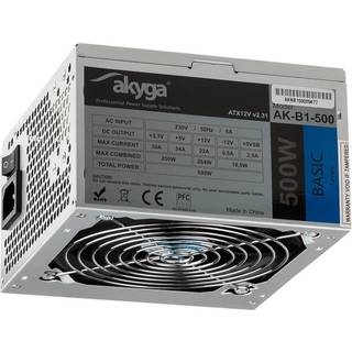Akyga Basic Series Strømforsyning - 500 Watt - 120 mm - ATX 2.31 - 80 Plus