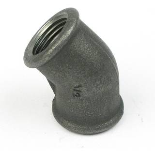 Vinkel 3/8'' 45gr 2 muf sort