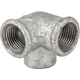 Vinkel galv. m/sideudløb 1/2" muffe/muffe/muffe
