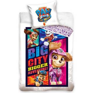Paw Patrol The Movie ''Big City'' Sengetøj 140 x 200 cm, 100 procent bomuld