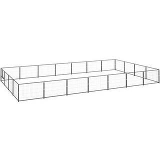 hundeløbegård 28 m² stål sort