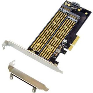 MICROCONNECT PCIe x4 M.2 Key NMVe SSD Adapt