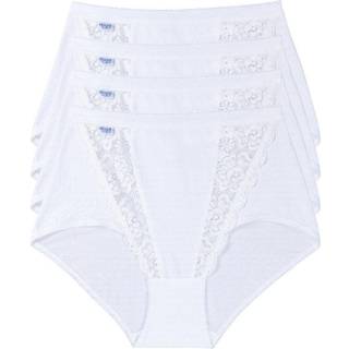 Sloggi 4-pak Chic Maxi Lace Briefs - White - 50