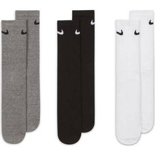 Nike Everyday Lightweight Crew Socks 3-Pack Str. L 42-46 Hvid / Sort / Grå