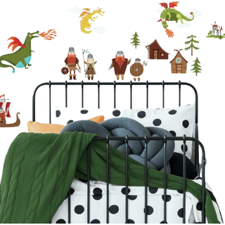 Drager og vikinger wallstickers