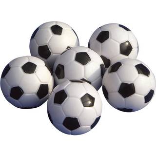 Bordfodbold-bold Hvid/Sort (6 stk)