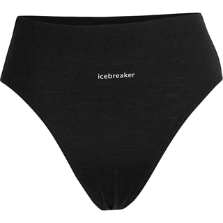 Icebreaker Women's Queens High Cut Brief Merino undertøj Damer størrelse M farve sort