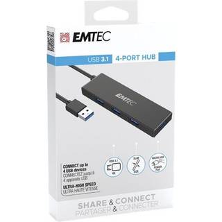 Hub Emtec Ultra Slim USB3.1 4-Port T620A Type-A