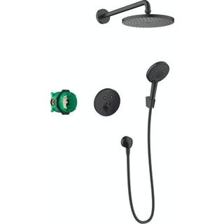 Hansgrohe Raindance S komplet brusesystem til indbygning i mat sort