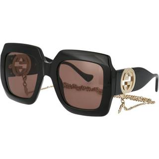 Gucci GG1022S 005 54 Solbriller Kvinder Black - Shiny Black - 54mm