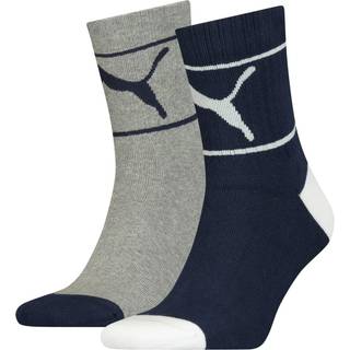 Puma 2-pak Comfort Crew Sock - Grey/Blue - Str 39/42