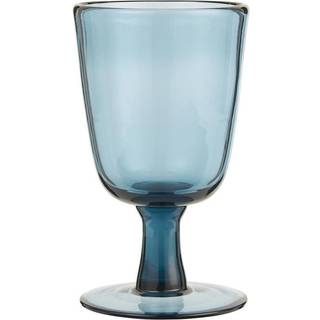 Ib Laursen White Wine Glass with Leaf Cuttings Handblown