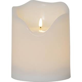 Star Trading - LED Block Light Flame Grand - 20 cm - Hvid