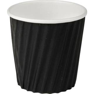40 stk Kaffebæger Ripple-Wrap™ Sort/Hvid 120ml – Perfekt til varme drikke &amp; sikker greb