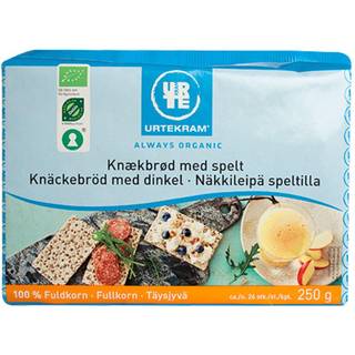 Urtekram Fuldkornsknækbrød M. Spelt Ø (250 gr)