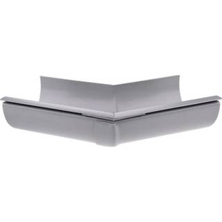 Plastmo udvendig gering, PVC, grå, 45° - nr. 10