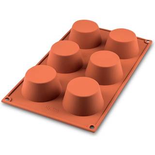 Silikomart muffin silikoneform rød 6 stk.