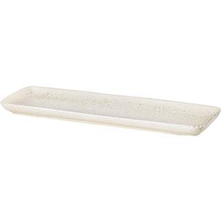 Broste Copenhagen Nordic Vanilla fad rektangulært 12,5x35 cm Cream with grains