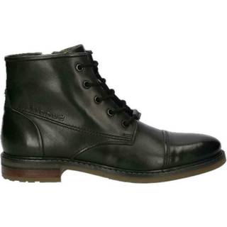 bugatti Herren Stiefeletten schwarz Glattleder
