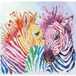 Diamond Painting Regenbogen Zebras