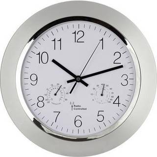 EUROTIME 56004 Radio Vægur 34 cm x 5 cm Sølv