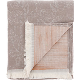 Södahl Infinity plaid bomuld camel/taupe 130x170 cm