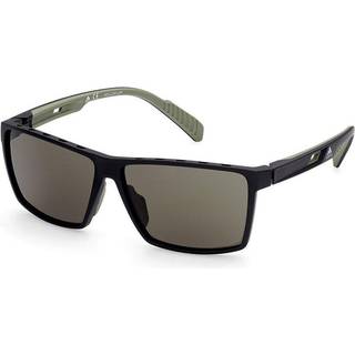 Adidas Sport Mand SP0034 02N Solbriller Plast Sort Grøn Firkantet Normal