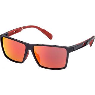Adidas Sport Mand SP0034 02L Solbriller Plast Sort Transparent Firkantet Spejlet