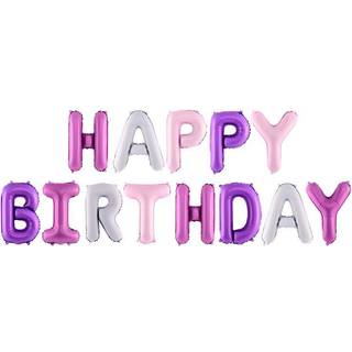1 sæt Folieballoner Happy Birthday 14" Mix – Farverig og festklar dekoration!