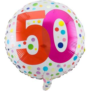 Folienballon Konfetti 50. Geburtstag