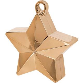 1 stk. Ballonvægt Stjerne Rose Guld Metallic 150g – Fastholder festens flyvende farver