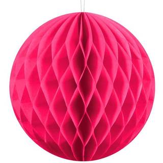 Mørk pink honeycomb 10 cm - papir bikube