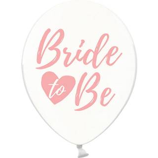 6 stk. Bride to Be Balloner gennemsigtig latex 12" - Perfekt til polterabend dekoration