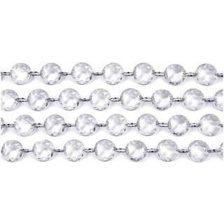 1 stk. Eksklusiv krystalkrans med 18mm kugler, 1 meter lang, uden farve