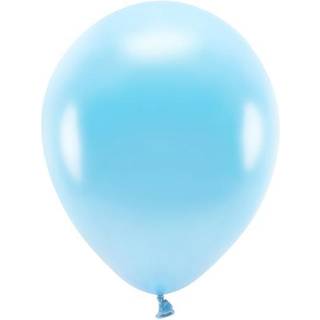 10 stk. Økologiske balloner metallic lyseblå 12" - Biologisk nedbrydelig festpynt