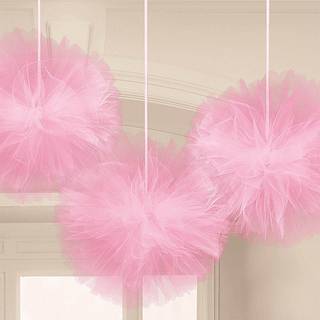 Tyl pomponer, pink
