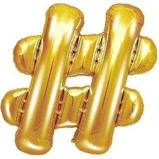 Folieballon Guld Hashtag 35 cm – Perfekt til Festlig Vægdekoration &amp; Loftpynt